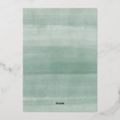 真夏フローラ |ジオメトリックフレーム結婚ズ 箔招待状 (裏面)