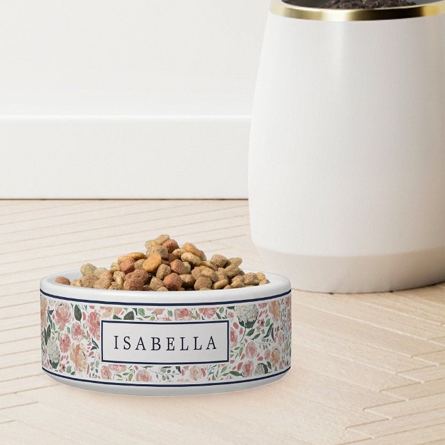 真夏フローラ |ドッグパーソナライズされた ボウル (クリエイターアップロード済み)