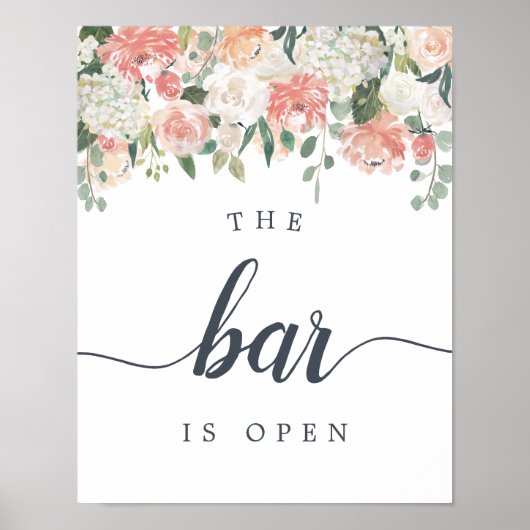 真夏フローラ「バーは開いている」の結婚サイン ポスター (正面)