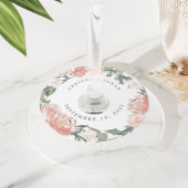 真夏フローラ |パーソナライズされた結婚s ワイングラスタグ