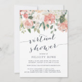 真夏フローラ |仮想ブライダルまたはベビーシャワー 招待状 (正面)