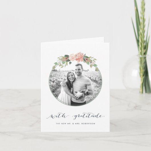 真夏フローラ |結婚さんの写真 サンキューカード (正面)