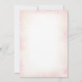 真夏待ち冬ベアーピンク金ゴールドガールベビーシャワー 招待状 (裏面)