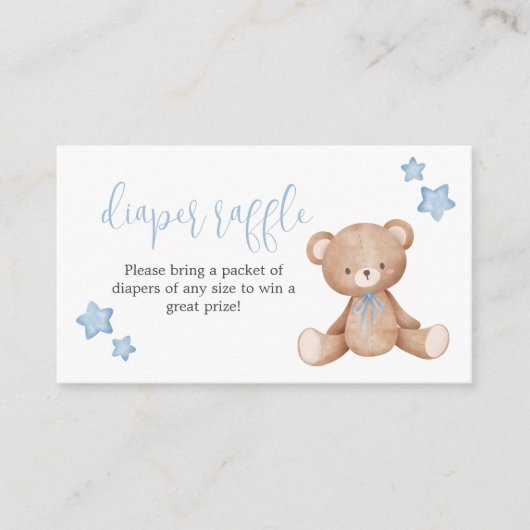 真夏待ち赤ちゃんシャワーおむつラッフルカード エンクロージャーカード (正面)