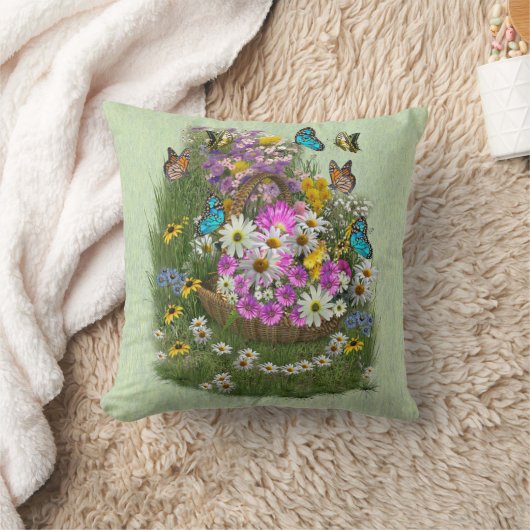 真夏春の花 クッション (ブランケット)