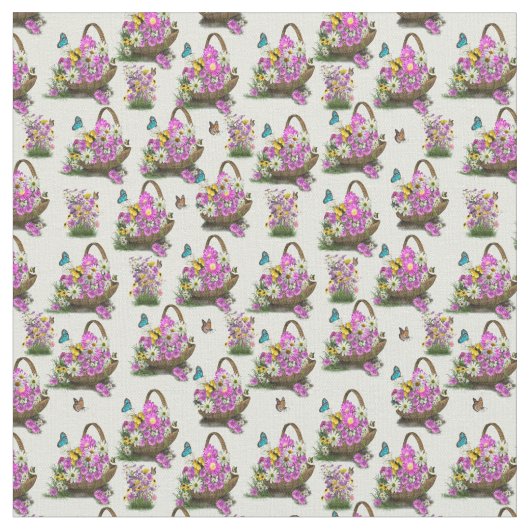 真夏春の花 ファブリック (クローズアップ)