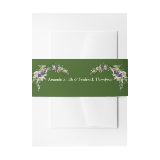 真夏春の花 招待状ベリーバンド (正面例)