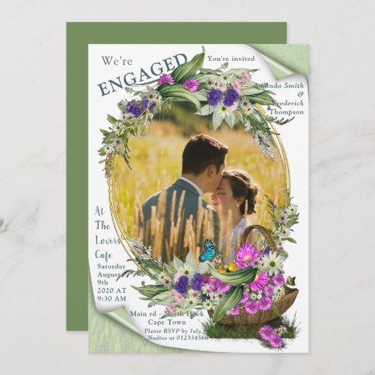 真夏春の花 招待状 (正面/裏面)