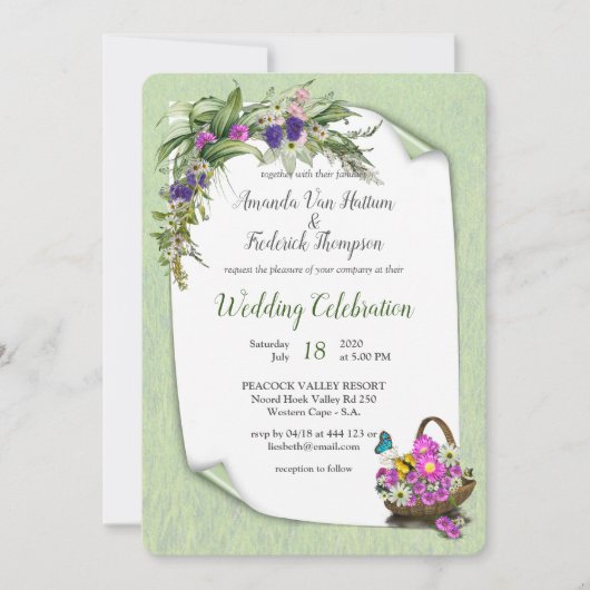 真夏春花 招待状 (正面)