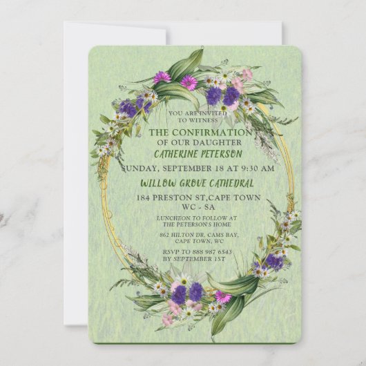 真夏春花 招待状 (正面)