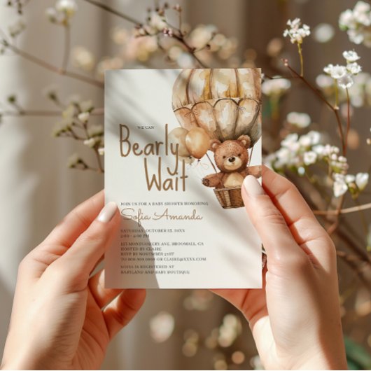 真夏期待機ニュートラルベビーアニマル赤ちゃんシャワー 招待状