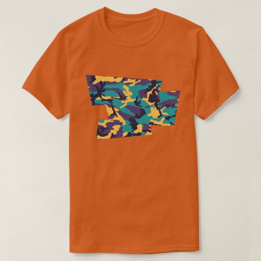 真夏迷彩柄パター吹ンピクセル Tシャツ (デザイン正面)