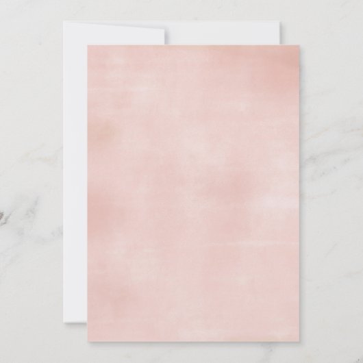 真夏 |パステル水彩フローラベビー散布機 招待状 (裏面)