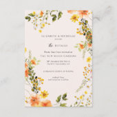 真夏 | ロマンチックな秋のフローラ結婚の詳細 エンクロージャーカード (正面)