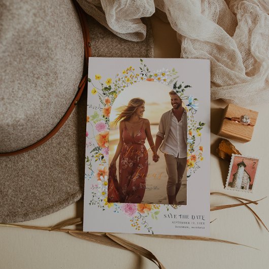 真夏 | ロマンチックな秋の花模様写真 セーブザデート