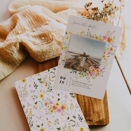 真夏 | ロマンチックな秋の花模様写真 セーブザデート