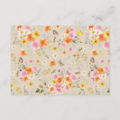 真夏 | ロマンチックな秋の花模様結婚ズのQR エンクロージャーカード (裏面)