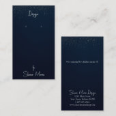 真夜中きらめくジュエリーイヤリング表示カード 名刺 (正面/裏面)