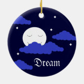 真夜中と星で満月 セラミックオーナメント (裏面)