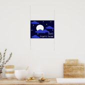 真夜中と星で満月 ポスター (キッチン)