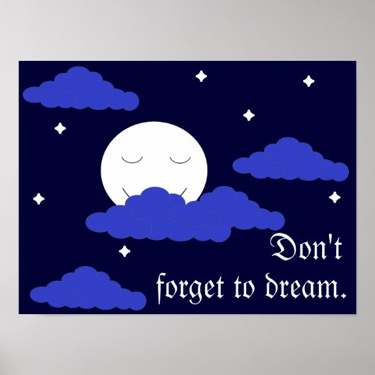 真夜中と星で満月 ポスター (正面)