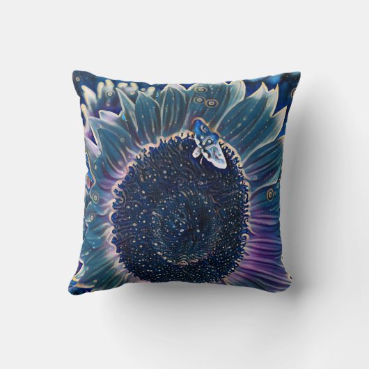 真夜中のひまわり クッション (裏面)