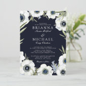真夜中のアネモネの花の結婚式 招待状 (スタンド正面)