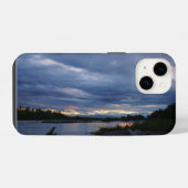 真夜中のアラスカの夕焼け iPhoneケース (裏面横)