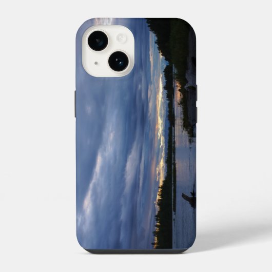 真夜中のアラスカの夕焼け iPhoneケース (裏面)