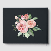 真夜中のエレガント開花結婚のゲストブック ゲストブック (裏面)