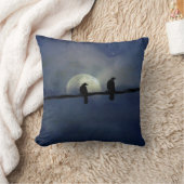 真夜中のカラス クッション (ブランケット)