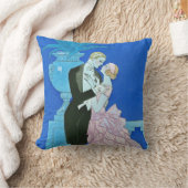 真夜中のキスのアールデコの装飾用クッション クッション (ブランケット)