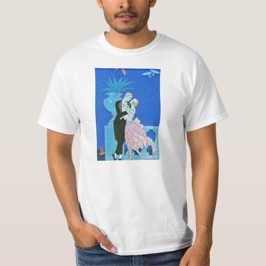 真夜中のキスのアールデコのTシャツ Tシャツ (正面)