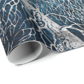 真夜中のギンヨウジュ-セイヨウハコヤナギ ラッピングペーパー (ロールコーナー)