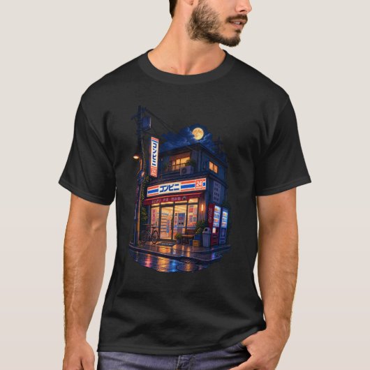 真夜中のコンビニエンスストア Tシャツ (正面)