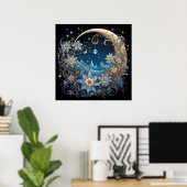 真夜中のセレニティ:天の開花 ポスター (ホームオフィス)