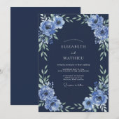 真夜中のダリアの結婚式 招待状 (正面/裏面)