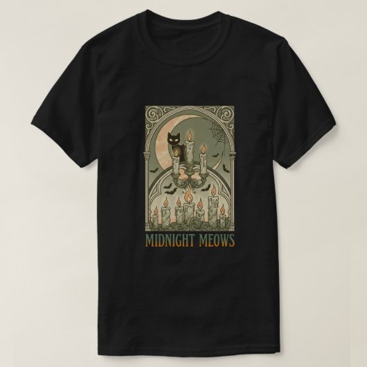 真夜中のニャーオ Tシャツ (デザイン正面)