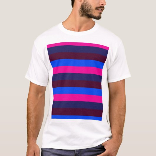 真夜中のネオンストライプ Tシャツ (正面)