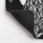 真夜中のフクロウのマウスパッド マウスパッド (コーナー)