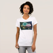 真夜中のフクロウのTシャツ Tシャツ (正面フル)