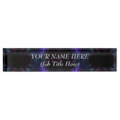 真夜中のフラクタルのオーロラBorealis デスクネームプレート (正面)