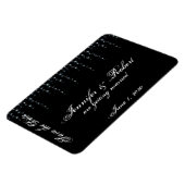 真夜中のブドウ園の結婚式の日付を保存 マグネット (左側)