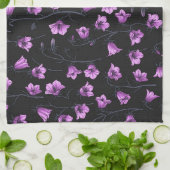 真夜中のブルーベル、ハレボルズ、ベルフラワーズ2 キッチンタオル (折り畳み)