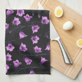 真夜中のブルーベル、ハレボルズ、ベルフラワーズ2 キッチンタオル (四つ折り)