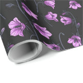 真夜中のブルーベル、ハレボルズ、ベルフラワーズ2 ラッピングペーパー (ロールコーナー)