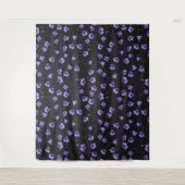 真夜中のブルーベル、ハレボルズ、ベルフラワーズ タペストリー (正面)