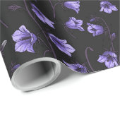 真夜中のブルーベル、ハレボルズ、ベルフラワーズ ラッピングペーパー (ロールコーナー)