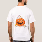 真夜中のホラー・ビブラス - ダークでホラーなアート作品 Tシャツ (裏面)