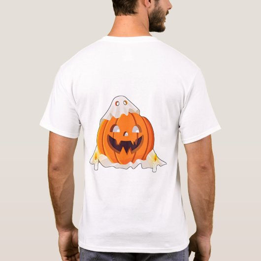 真夜中のホラー・ビブラス - ダークでホラーなアート作品 Tシャツ (裏面)
